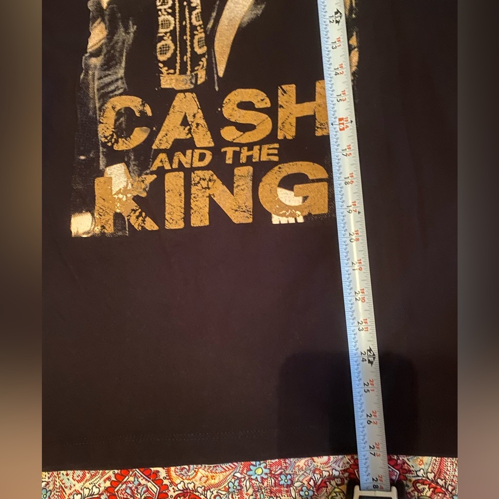 Elvis Presley and Johnny Cash Graphic T-Shirt with Cash and the King Design med - Picture 9 of 9